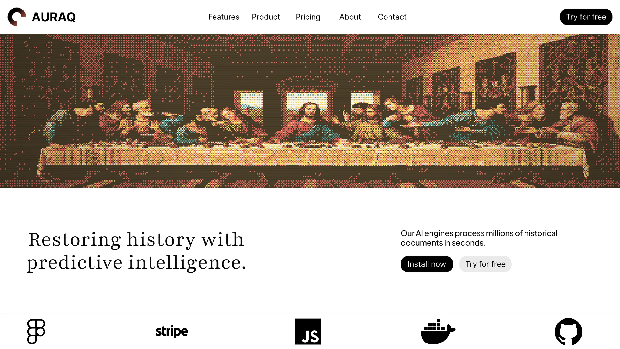 Study for an archive website with a halftone image